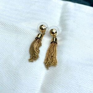 Talbots gold tassel earrings